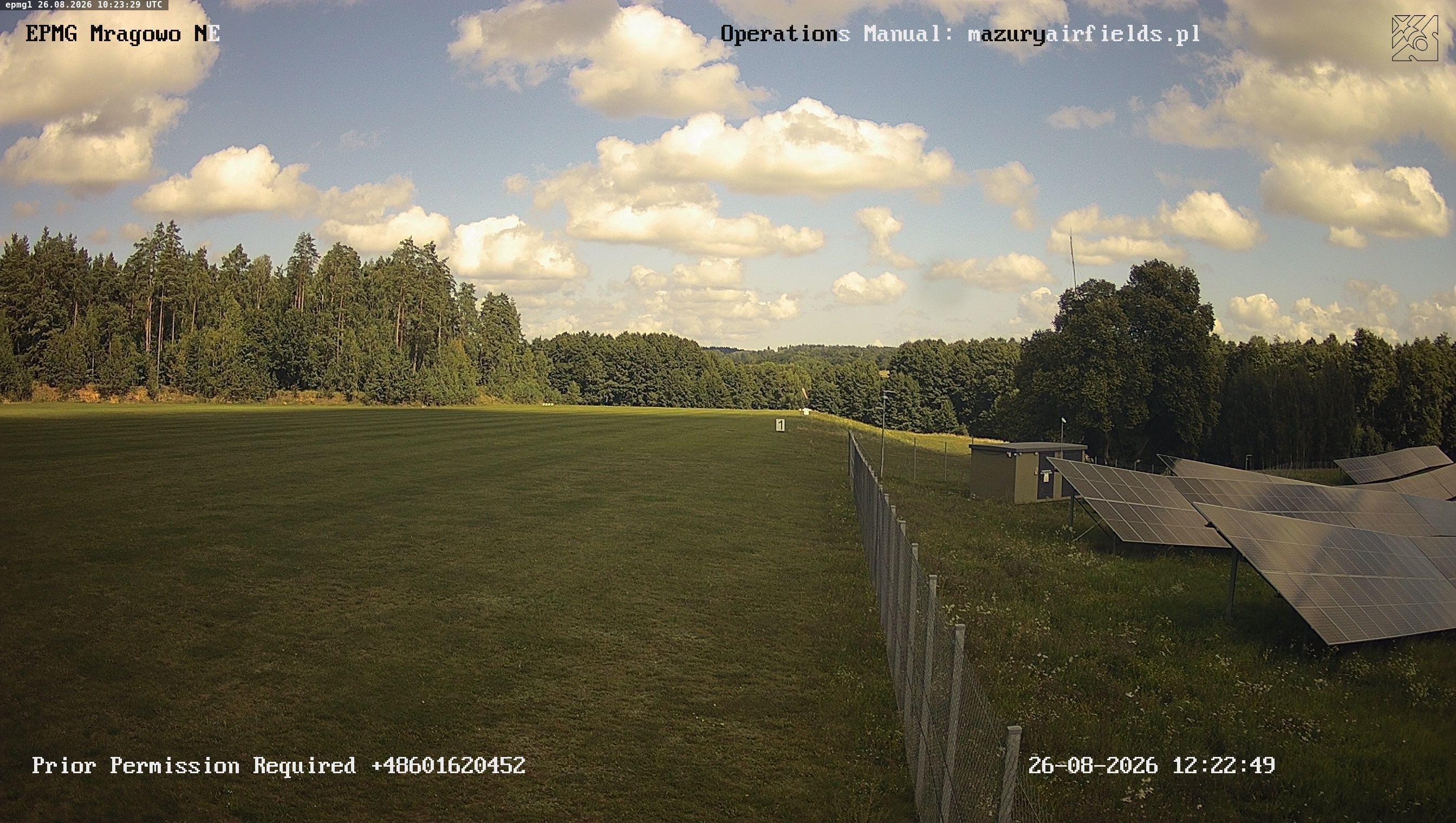 Mrągowo · Widok na EPMG na północny-wschód (035º) / View at EPMG facing northeast (035º)